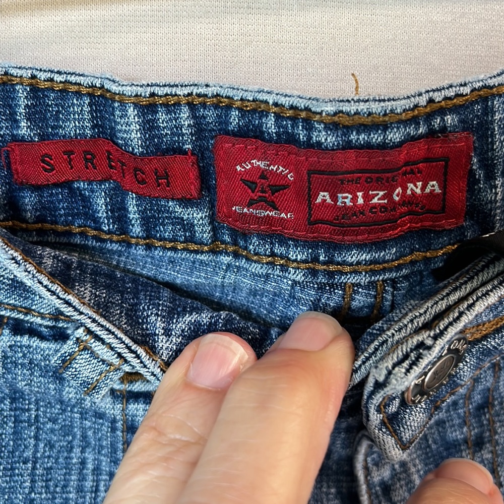 Vintage Denim Capris Jean Girls 8 Slim Arizona Jean Company Cropped - Picture 9 of 14